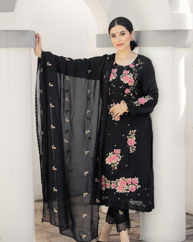 Nazrana By Afsana Organza Printed Embroidery Kurti With Bottom Dupatta Wholesale Online